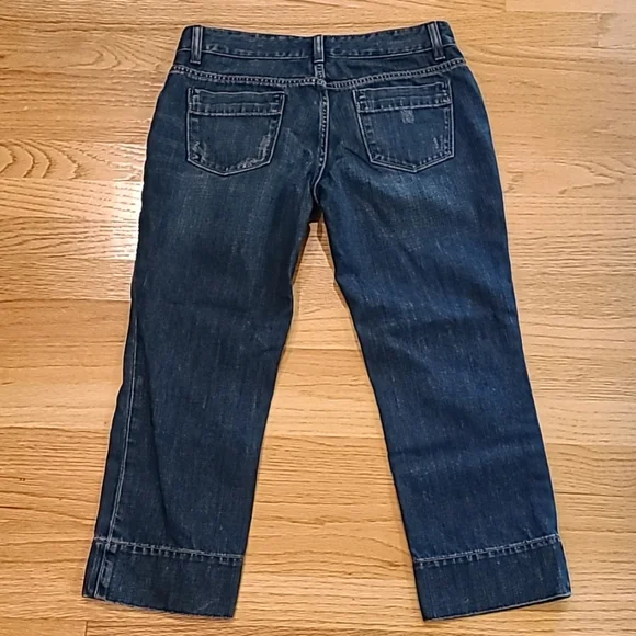 Banana Republic Premium Denim Cropped Cuffed Jeans - Picture 4 of 7